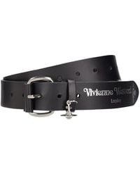 Vivienne Westwood - Cinturón de piel con logo 3,5cm - Lyst