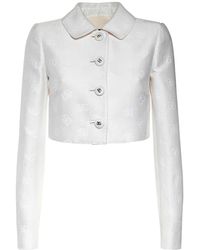 Dolce & Gabbana - Monogram Jacquard Crop Jacket - Lyst