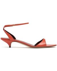 The Row - 35Mm Vika Leather Ankle Strap Sandals - Lyst