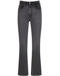 MM6 by Maison Martin Margiela - High Rise Straight Cotton Jeans - Lyst