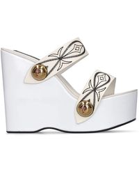 Emilio Pucci - 140Mm Leather Wedge Sandals - Lyst