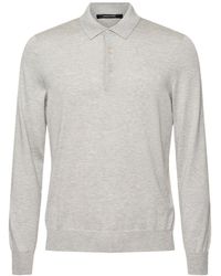 Tagliatore - Pablo Silk & Cotton Long Sleeved Polo - Lyst