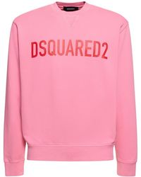 DSquared² - Logo Cool Fit Cotton Crew Sweatshirt - Lyst