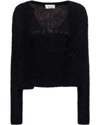 Blumarine - Cardigan Aus Mohairmischstrick - Lyst