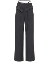 OTTOLINGER - Double Fold Wool Blend Suit Pants - Lyst