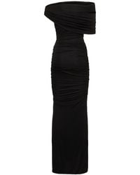 Blumarine - Damen Kleid Mit Jerseysablé - Lyst