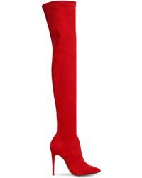 Steve Madden Cuissardes "Dade" In Eco Camoscio Stretch 100Mm - Rosso