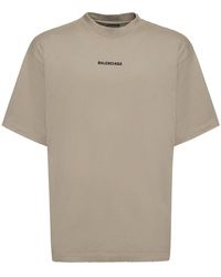 Balenciaga - T-shirt Aus Baumwolljersey Mit Druck - Lyst
