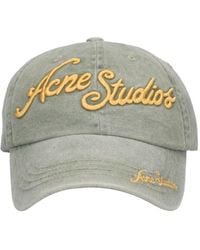 Acne Studios - Cappello carliy in cotone / logo - Lyst