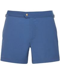 Tom Ford - Shorts mare in popeline con piping - Lyst