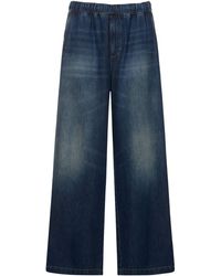Valentino - Loose Denim Drawstring Jeans - Lyst