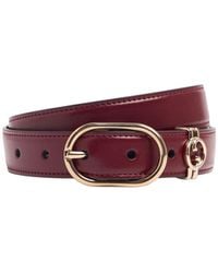 Gucci - 25mm Round Buckle Leather Belt - Lyst