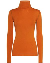 Moncler - Wool Blend Polo Neck Jumper - Lyst