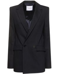 Galvan London - Pinstripe Wool Blend Jacket - Lyst
