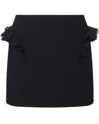 Nensi Dojaka - Ruched Viscose Jersey Mini Skirt - Lyst