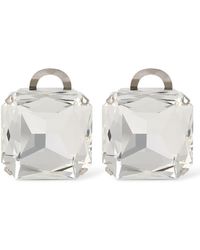 Moschino - Pendientes still life with heart con cristales - Lyst