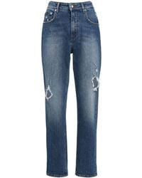 Dolce & Gabbana - Jeans boyfriend de denim de algodón - Lyst