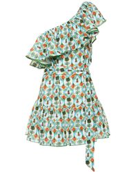 Borgo De Nor - Pietra Ruffled Linen Mini Dress - Lyst