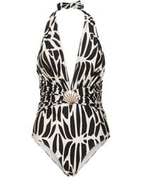 PATBO - Plunge Neck One Piece Swimsuit - Lyst