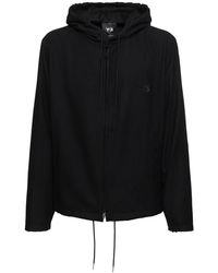 Y-3 - Wool Blend Flannel Zip Hoodie - Lyst