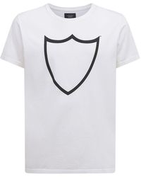 Htc Los Angeles Printed Logo Slim Cotton T-shirt - White