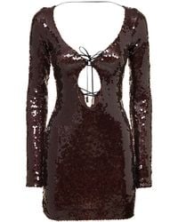 16Arlington - Solarium Sequined Lace-Up Dress - Lyst