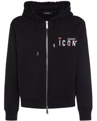 DSquared² - Icon Heart Cool Fit Zip Hoodie - Lyst