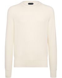 Tom Ford - Textured Wool & Silk Crewneck Sweater - Lyst