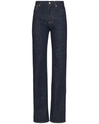 Dolce & Gabbana - High Rise Denim Straight Jeans - Lyst