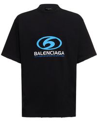 Balenciaga - T-shirt surfer in cotone effetto vintage - Lyst