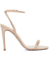 RENÃ CAOVILLA 105mm Embellished Satin Sandals - We Select Dresses