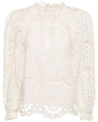 Zimmermann - Lexi Embroidered Cotton Shirt - Lyst