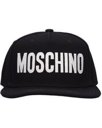 Moschino - Kappe Aus Baumwollcanvas Mit Logostickerei - Lyst