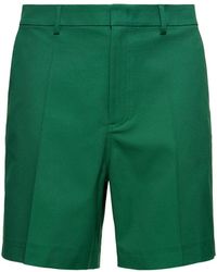 Valentino - V Detail Cotton Bermuda Shorts - Lyst