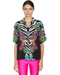 Versace Jeans Couture Hemd Aus Twill Mit Druck - Mehrfarbig