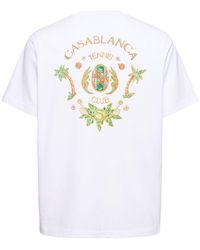 Casablancabrand - T-shirt Aus Bio-baumwolle "joyaux D'afrique'" - Lyst