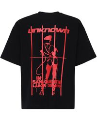 Unknown T-shirt Aus Baumwolle Mit Druck - Schwarz