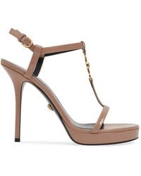 Versace - 115Mm Patent Leather Sandals - Lyst