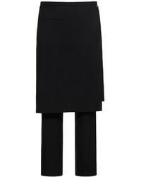 Courreges - Tailored Wool Pants W/Overskirt - Lyst