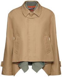 Sacai - Cotton Gabardine & Nylon Twill Jacket - Lyst