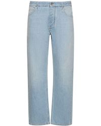 Bottega Veneta - Straight Cotton Denim Jeans - Lyst