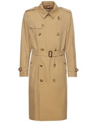 Burberry - Trench-coat long en coton kensington - Lyst