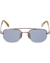 David Beckham - Db Geometric Stainless Steel Sunglasses - Lyst