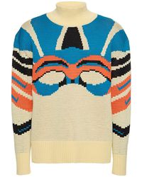 Bluemarble - Suéter de lana con cuello alto y jacquard - Lyst