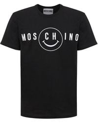 Moschino T-shirt Aus Baumwolle Mit Logodruck - Schwarz