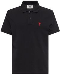 Ami Paris - Black Polo Shirt - Lyst