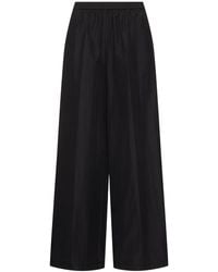 Forte Forte - Elastic Waist Taffeta Wide Leg Pants - Lyst