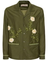 BAZISZT - Flower Cotton & Silk Shirt - Lyst