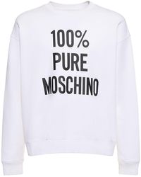 Moschino - Sweat-shirt en coton 100% pure - Lyst