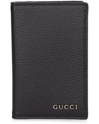 Gucci - Script Leather Card Case - Lyst